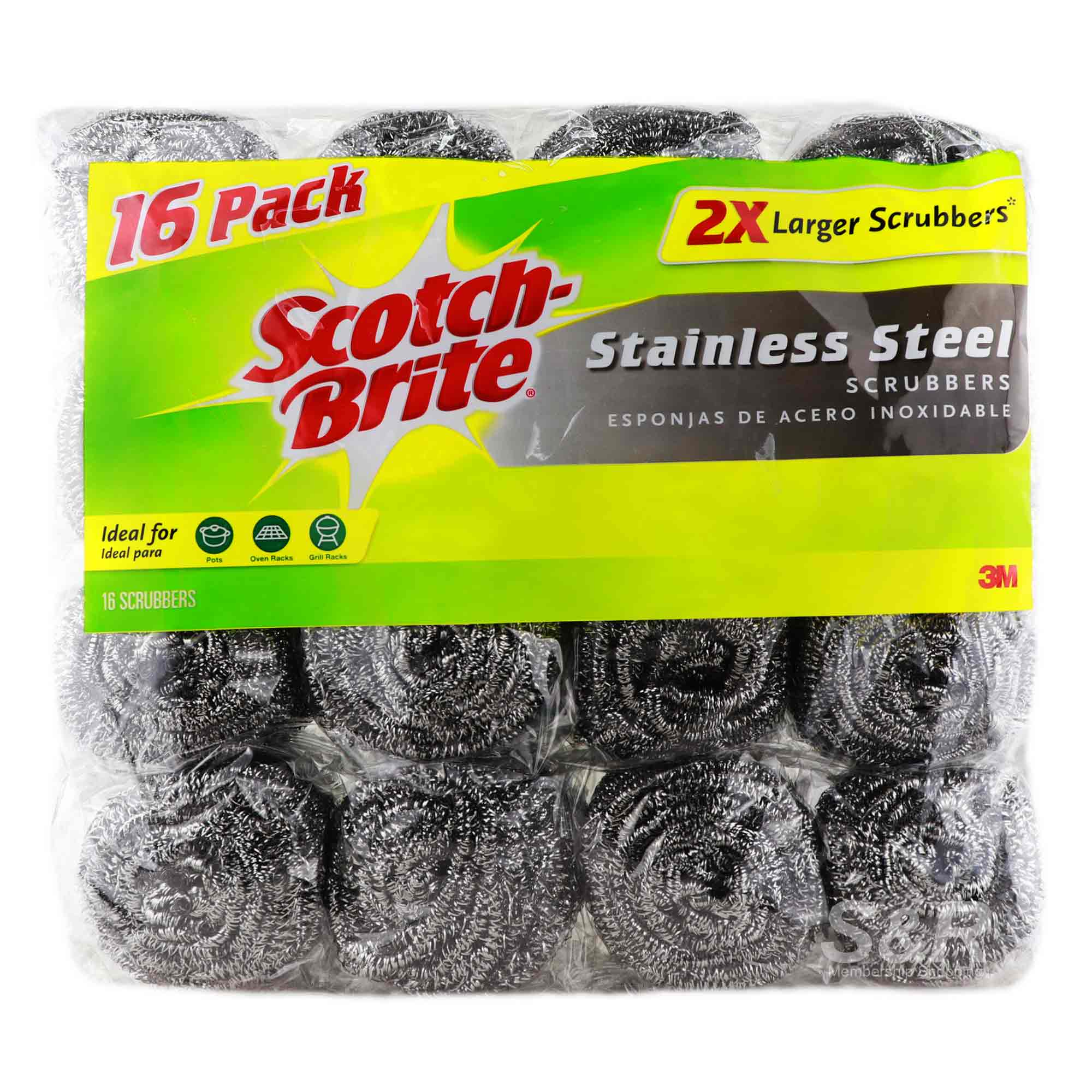 Scotch-Brite Stainless Steel Scrubber 16pcs